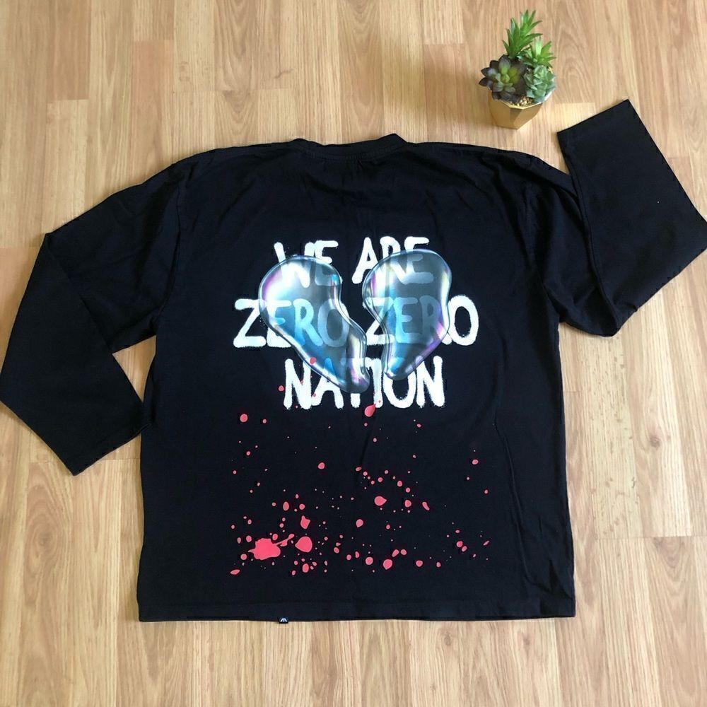 YME Studios ZERO ZERO Nation Gaming Black Graphic Long Sleeve Shirt